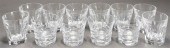 TWELVE BACCARAT CRYSTAL OLD FA