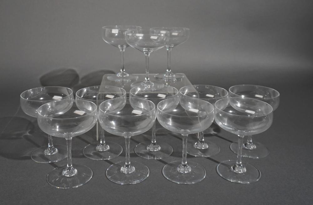 TWELVE BACCARAT CRYSTAL SAUCER