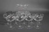TWELVE BACCARAT CRYSTAL SAUCER