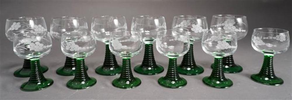 TWELVE BOHEMIAN GREEN STEM HOCH