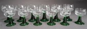TWELVE BOHEMIAN GREEN STEM HOC