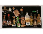 Twelve bottles with unusual la
