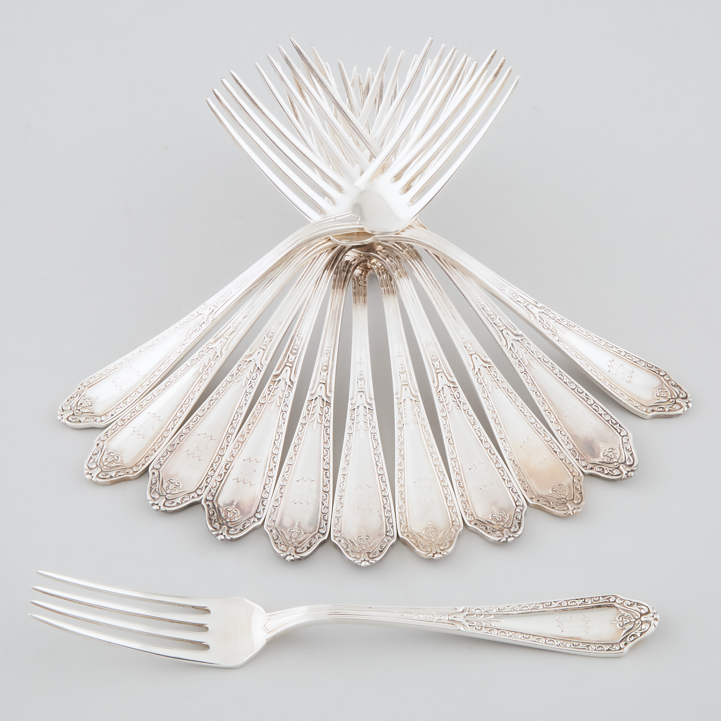Twelve Canadian Silver Dinner