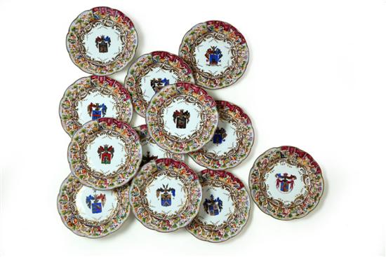TWELVE CAPO-DI-MONTE ARMORIAL