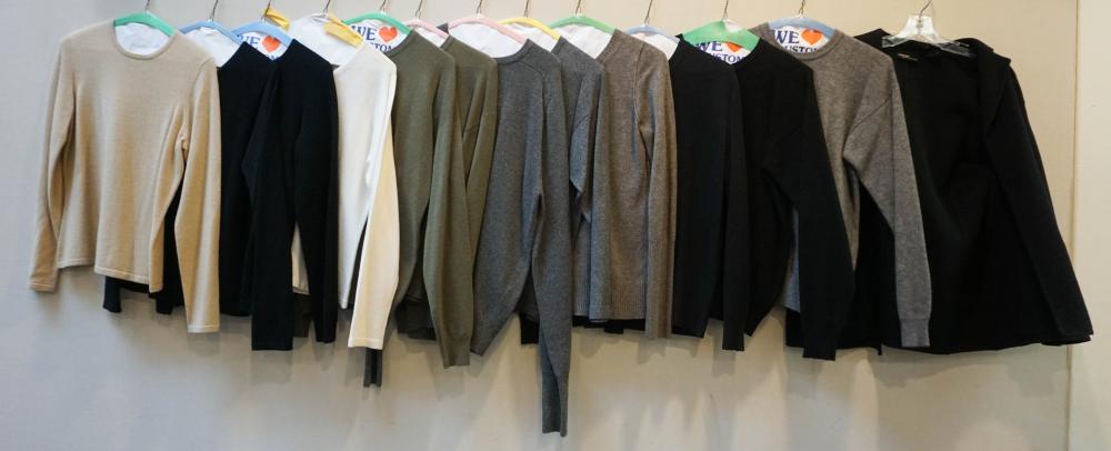 TWELVE CASHMERE SWEATERS AND