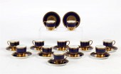 TWELVE CAULDON PORCELAIN COFFE
