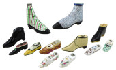 TWELVE CERAMIC SHOE THEMED ACC