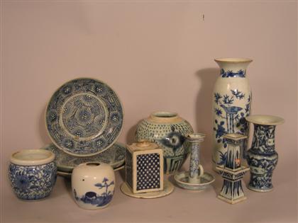 Twelve Chinese blue and white table