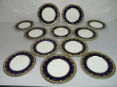 Twelve cobalt blue and gold gi