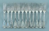Twelve coin silver forks: uptu