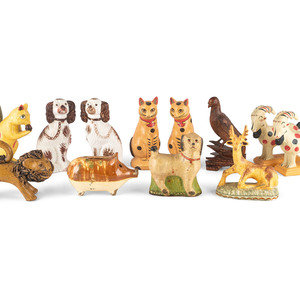 Twelve Contemporary Chalkware,