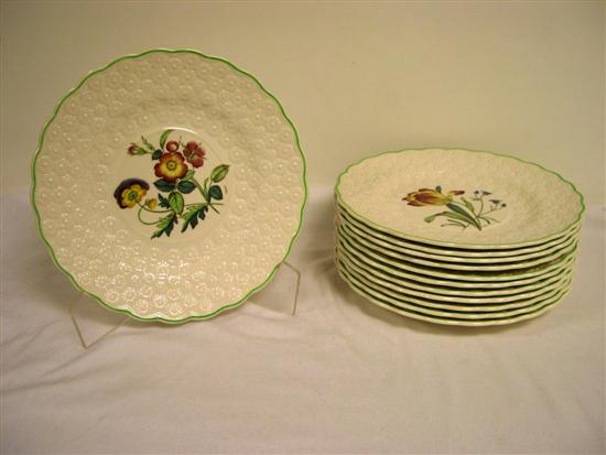 Twelve Copeland Spode artist signed