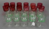TWELVE CRANBERRY TO CLEAR STEM