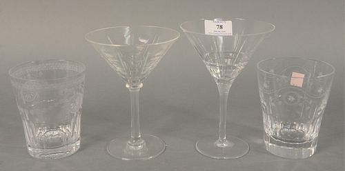 TWELVE CRYSTAL GLASSES, WILLIAM