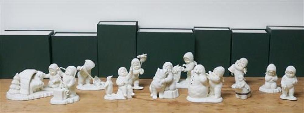 TWELVE DEPT 56 SNOWBABIES WITH