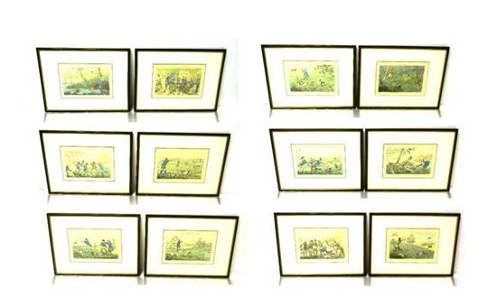 Twelve early 19th C. sporting