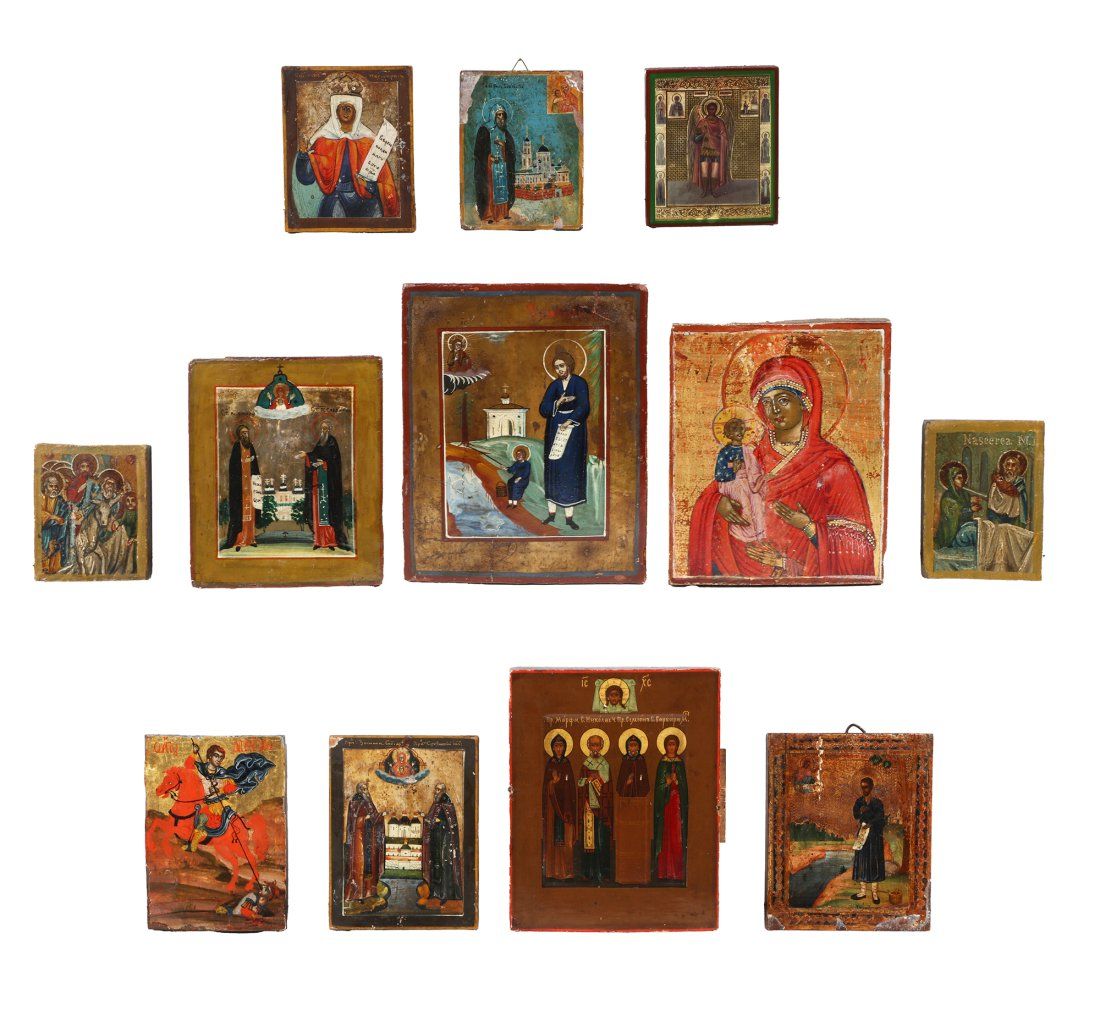 TWELVE EASTERN ORTHODOX ICONS,