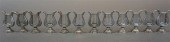 TWELVE ENGLISH SILVER 'LYRE' P