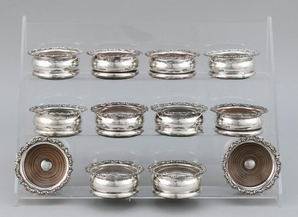 TWELVE ENGLISH SILVER PLATED