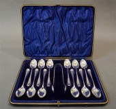 TWELVE ENGLISH SILVER TEASPOON