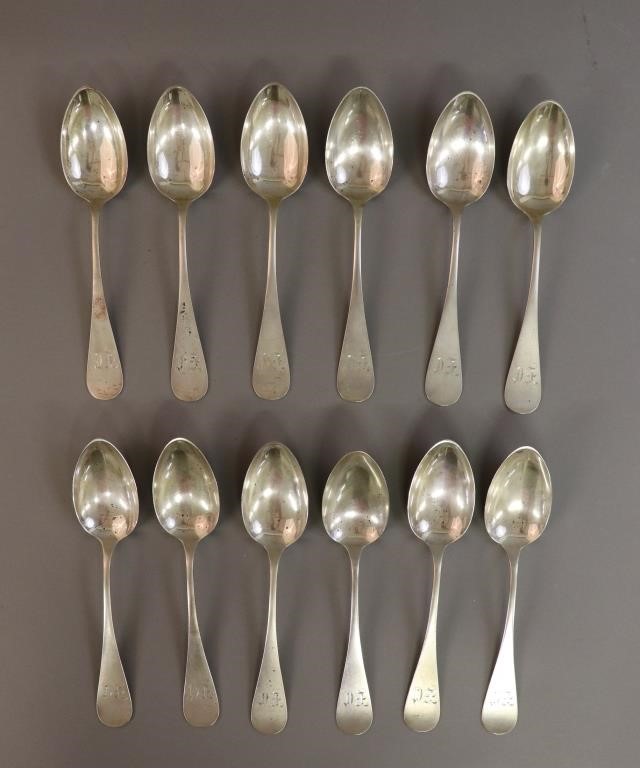 Twelve English sterling silver