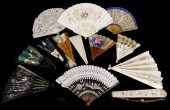TWELVE FANS, MANY WITH HAND-PA