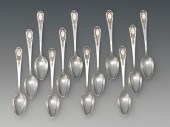 Twelve Fine Silver Teaspoons b