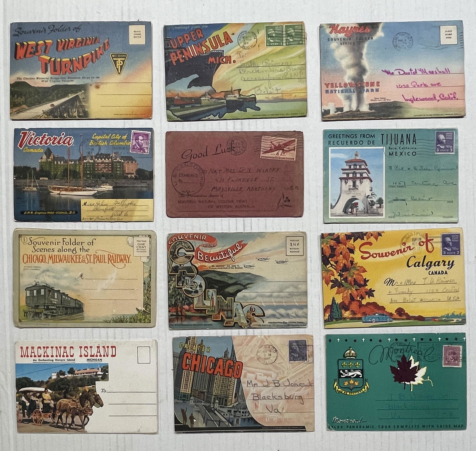 TWELVE FOLD-OUT TRAVELOGUE