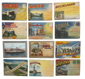 TWELVE FOLD-OUT TRAVELOGUE POS