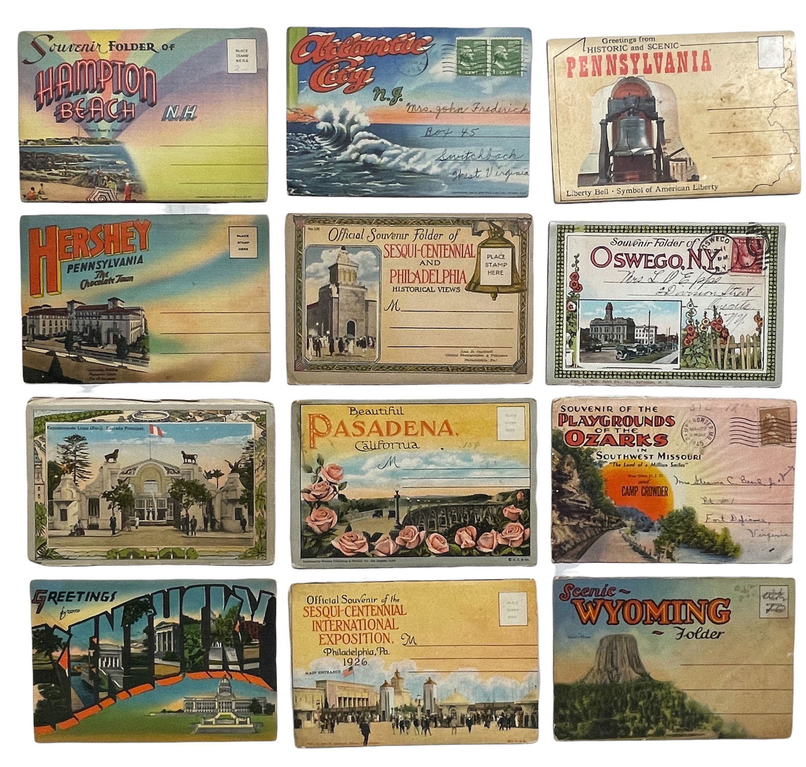 TWELVE FOLD-OUT TRAVELOGUE