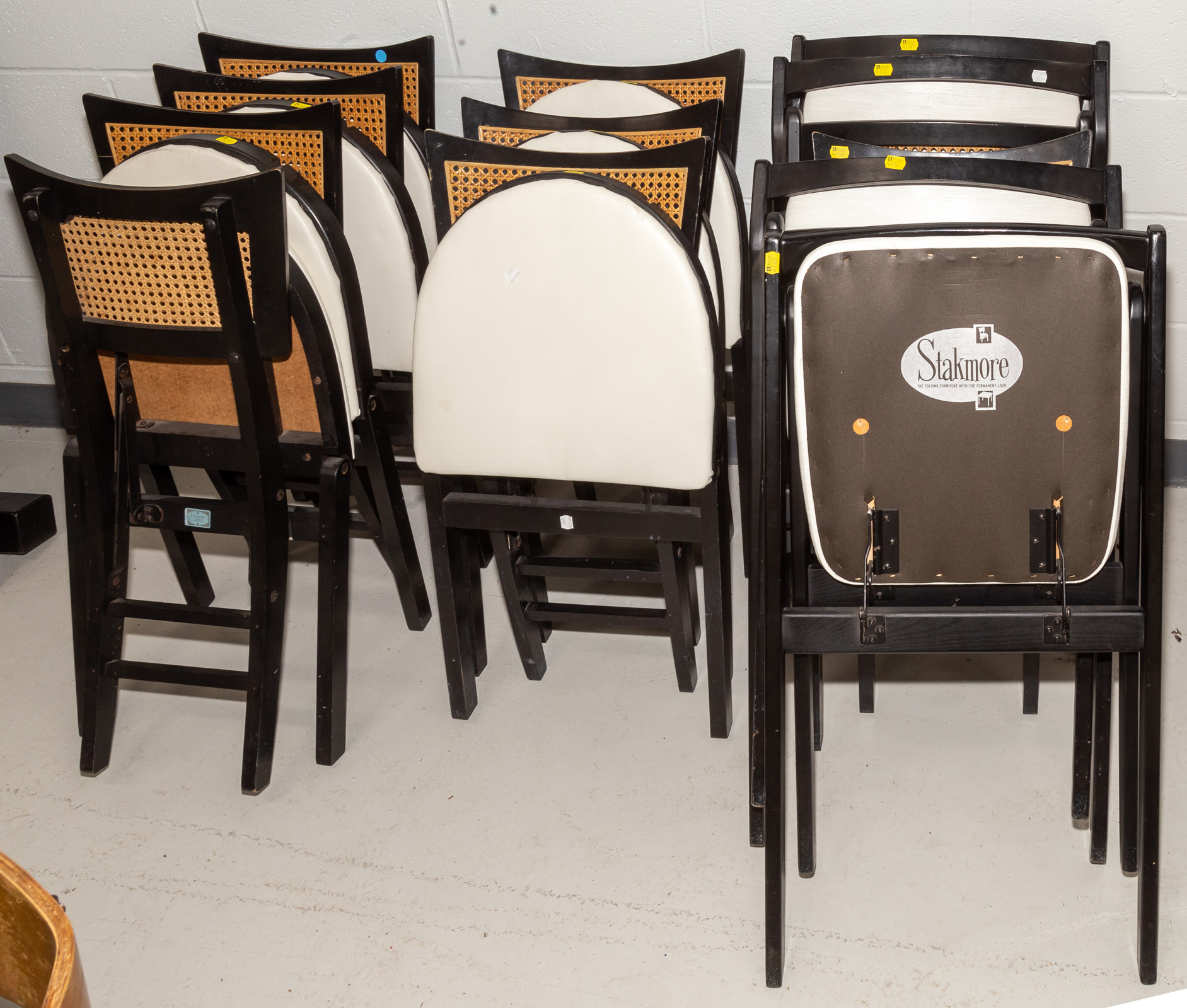 TWELVE FOLDING CHAIRS Modern,