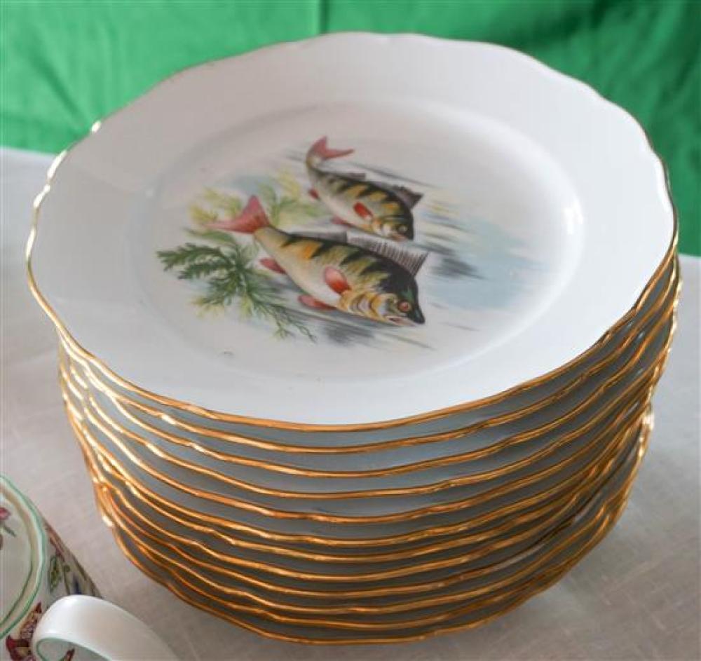 TWELVE FRENCH PORCELAIN FISH