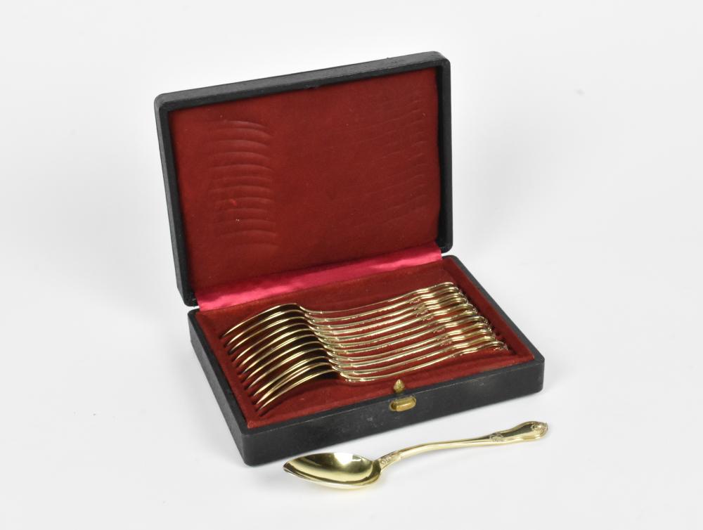 TWELVE FRENCH STERLING SILVER ODIOT