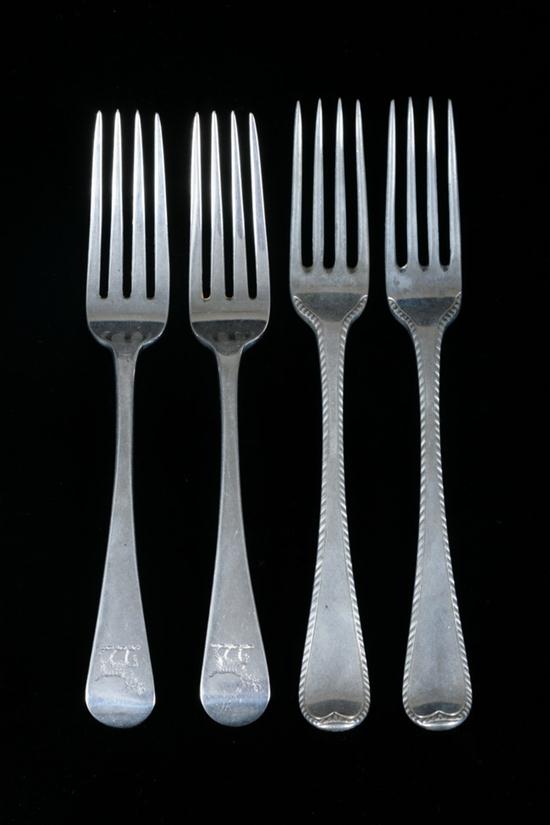 TWELVE GEORGE III SILVER FORKS.