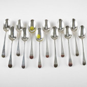 TWELVE GEORGE III SILVER SERVI