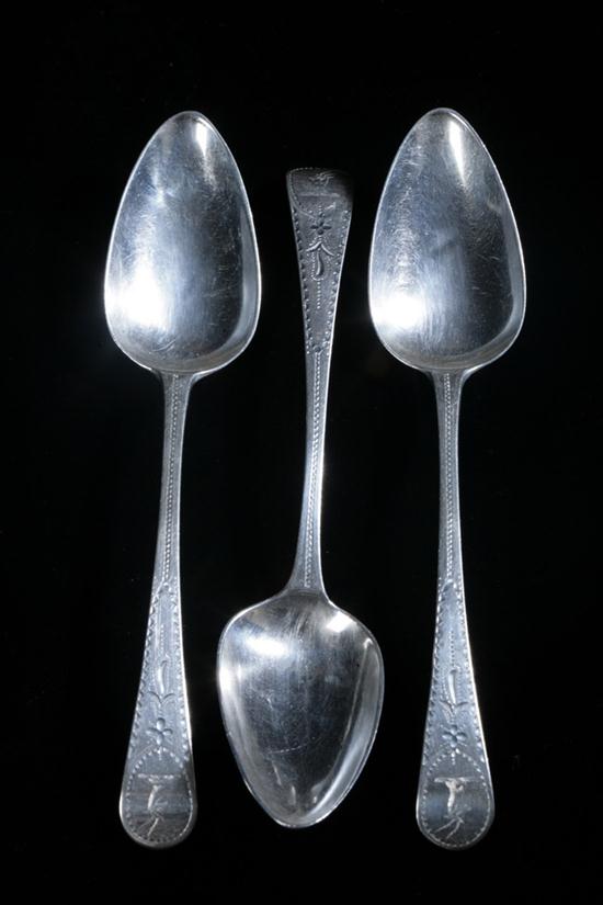 TWELVE GEORGE III SILVER SPOONS