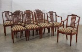 TWELVE GEORGE III STYLE MAHOGA