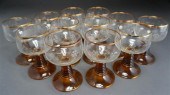 TWELVE GERMAN AMBER-TO-CLEAR G