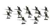 TWELVE GERMAN CAST LEAD FLAT R