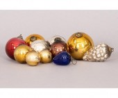 Twelve German glass kugels, 19