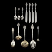 TWELVE GORHAM MEDALLION STERLI