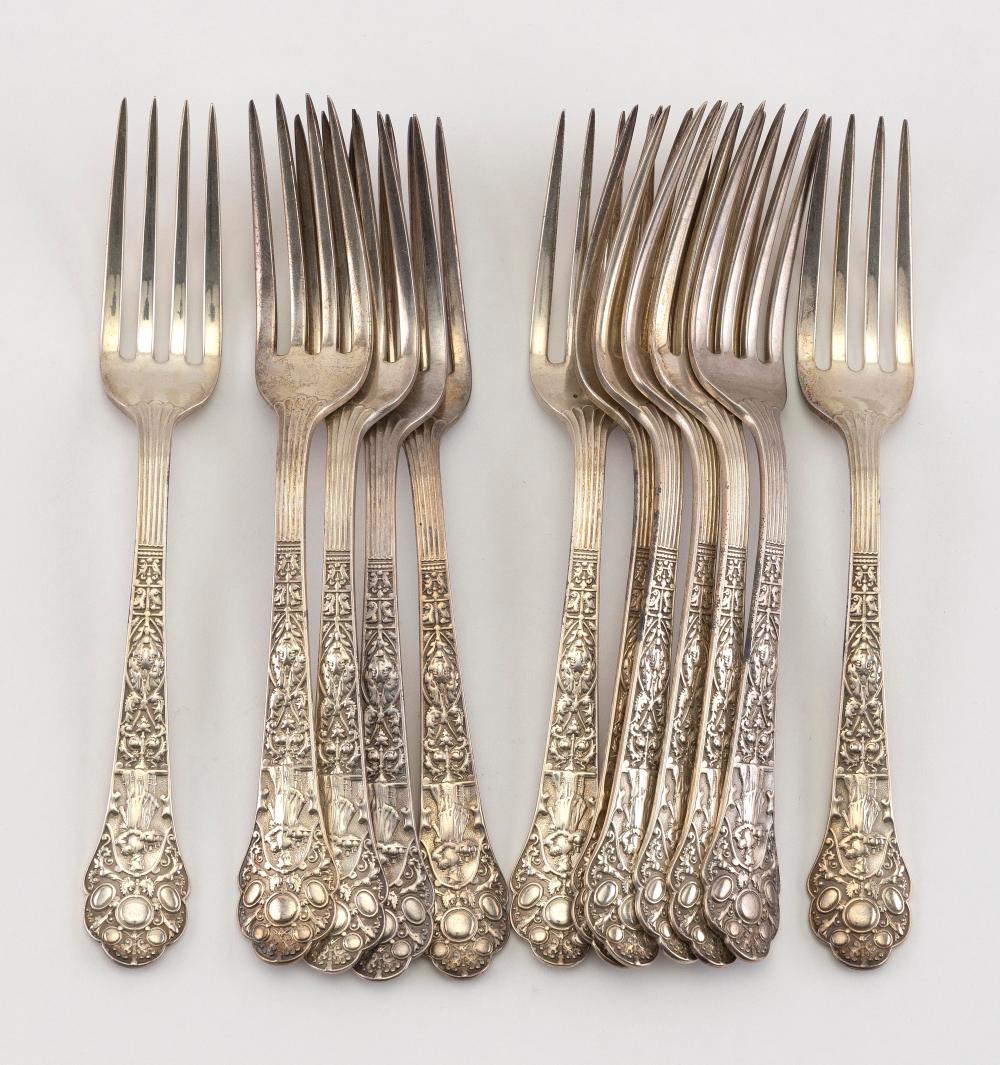 TWELVE GORHAM “MEDICI” STERLING