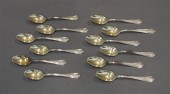 TWELVE GORHAM PARTIAL GILT STE