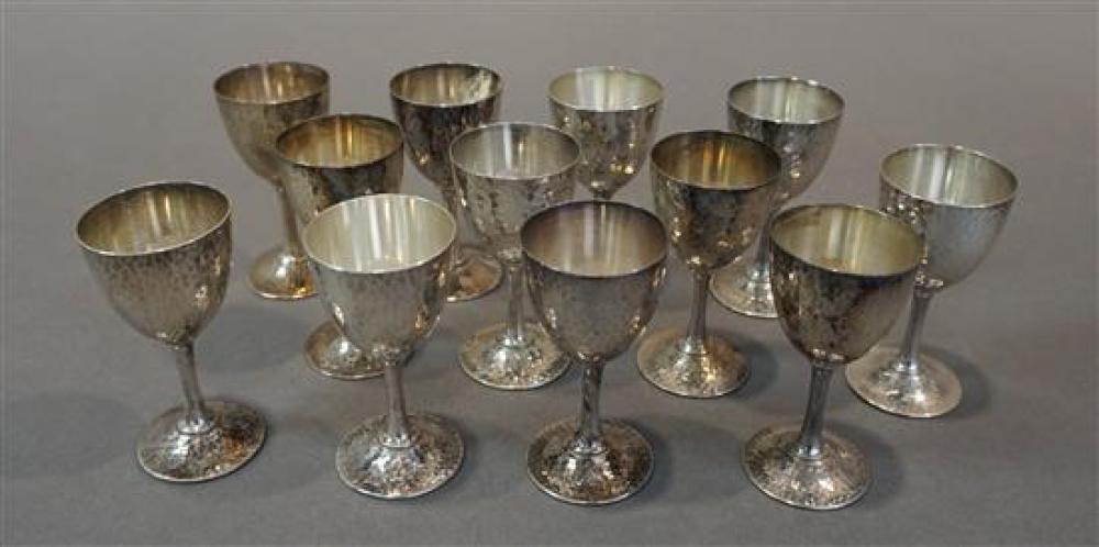 TWELVE HAMMERED SILVER STEM