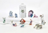 TWELVE HEREND PORCELAIN ARTICL