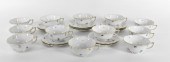 TWELVE HEREND PORCELAIN CUPS A