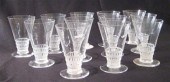 Twelve Lalique 'Bourgueil' pat