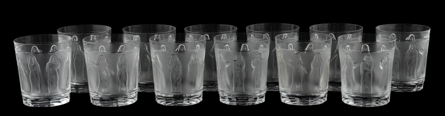 TWELVE LALIQUE "FEMMES ANTIQUES"