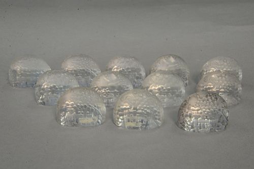 TWELVE LALIQUE "PANIER DE FRUITS"