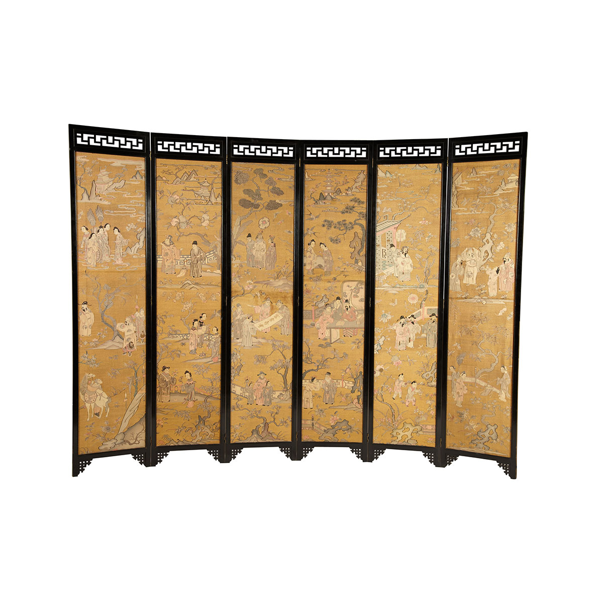 Twelve Large Kesi Panels Late